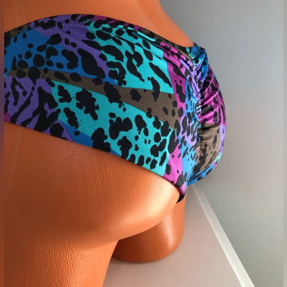 Victoria’s Secret Animal Print Cheeky Scrunch Bikini Bottom Size Large - Picture 4 of 8